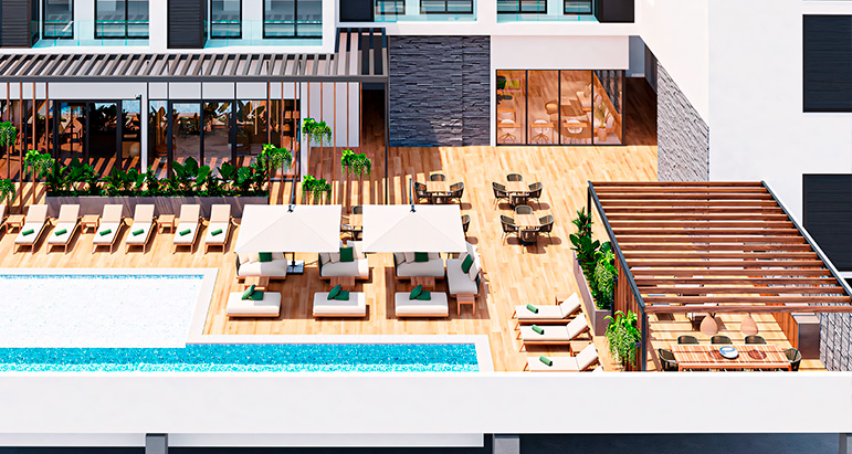 Airbnb - Departamento de Lujo en Mérida - Piscina